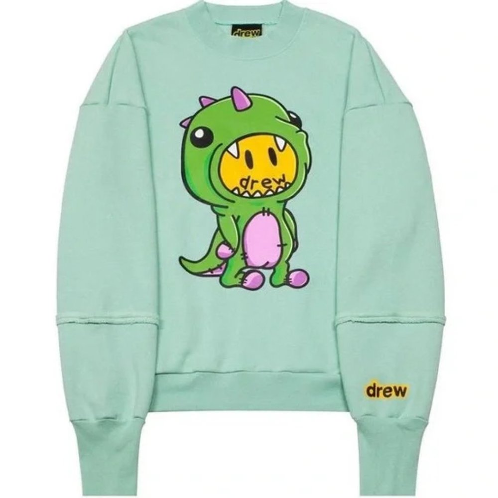 Kids Deconstructed Crewneck Dinosaur Sz 5-6Y
